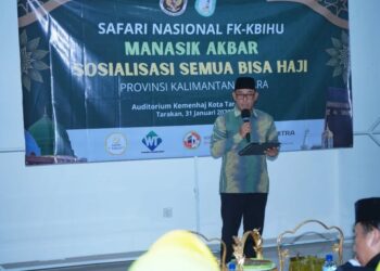 Wakil Wali Kota Tarakan Ibnu Saud Is membuka Safari Nasional FK KBIHU Manasik Akbar dan Sosialisasi Program Semua Bisa Haji (Humas Pemkot Tarakan)