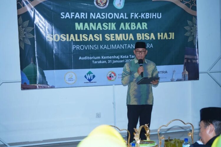 Wakil Wali Kota Tarakan Ibnu Saud Is membuka Safari Nasional FK KBIHU Manasik Akbar dan Sosialisasi Program Semua Bisa Haji (Humas Pemkot Tarakan)
