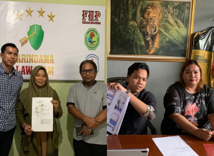 Bersama kuasa hukum, para pihak menunjukkan bukti dan dokumen sebagai bagian dari proses hukum yang berjalan.