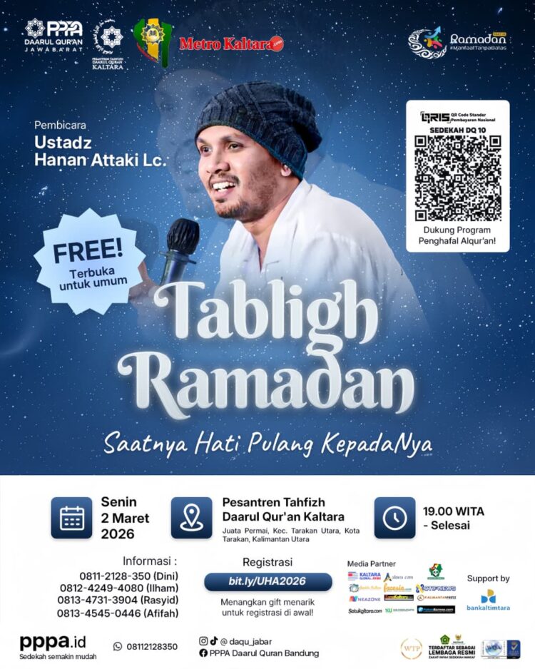 Hanan Attaki Isi Dua Agenda Kajian Ramadan di Tarakan, Terbuka untuk Umum