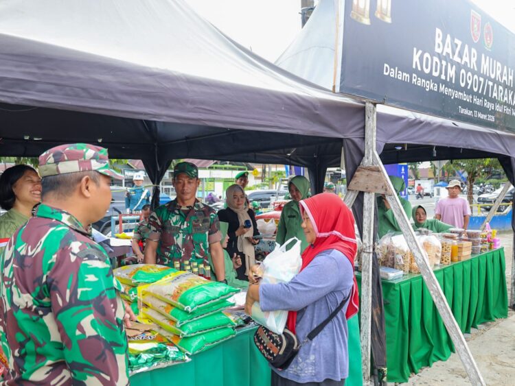 Kodim 0907/Tarakan Gelar Bazar Murah Ramadhan, Sediakan Sembako Lebih Terjangkau