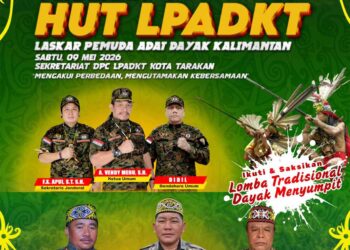 Semarak HUT ke-26 LPADKT, Perkuat Persatuan Lewat Budaya Dayak di Tarakan
