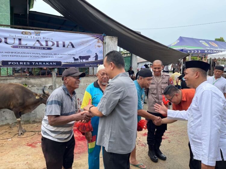 Kurban Polres Tarakan Bertambah, Tahun Ini Potong 8 Sapi dan 3 Kambing