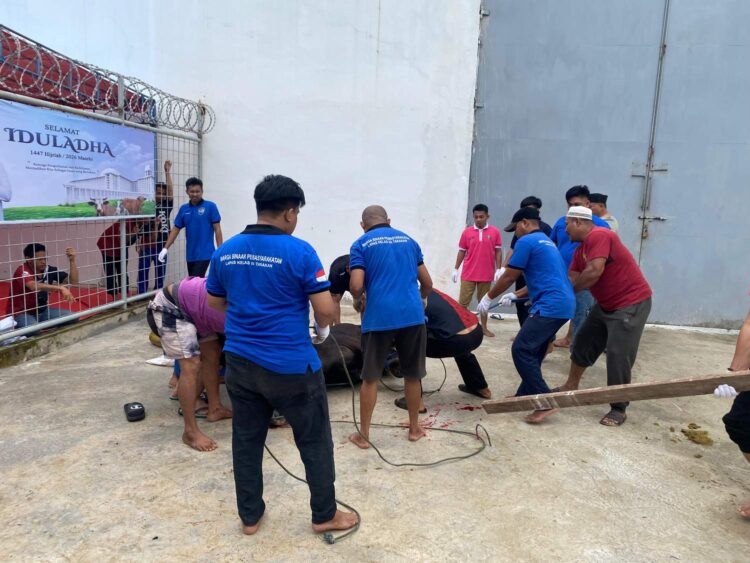 Penyembelihan Hewan Kurban Di Lapas Tarakan, Perkuat Kebersamaan dan Rasa Syukur