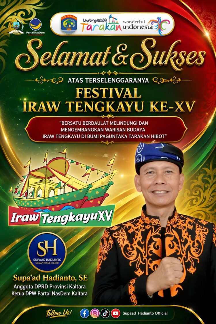 Supa’ad Hadianto Apresiasi Pelaksanaan Iraw Tengkayu, Bukti Budaya Jadi Magnet Wisata