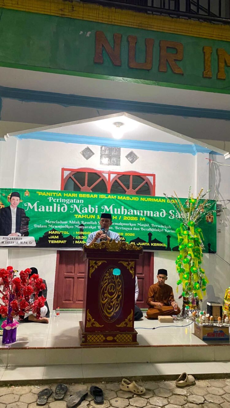Supa’ad Hadiri Maulid Nabi di Juata Kerikil, Ajak Jamaah Perkuat Kepedulian Sesama